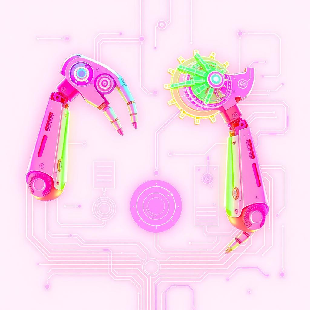 AI Automation   neon AI visualization